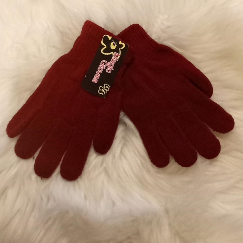 Kids- Wine Stretchy Magic Gloves